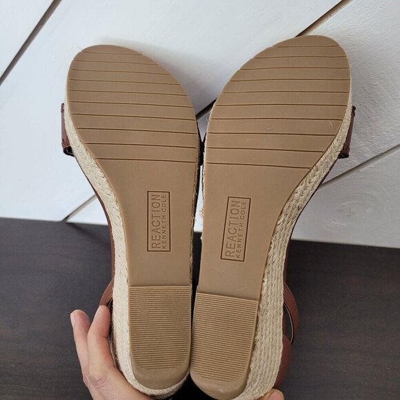 NEW Kenneth Cole Reaction Womens 10 Colton Wedge Sandals Ankle strap - Picture 8 of 9